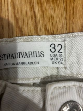 Pantalón Cargo Stradivarius Talla 32 Beige Nuevo