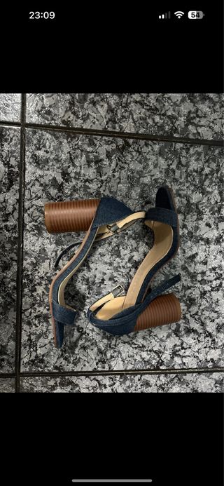 Zapatos de tacón denim