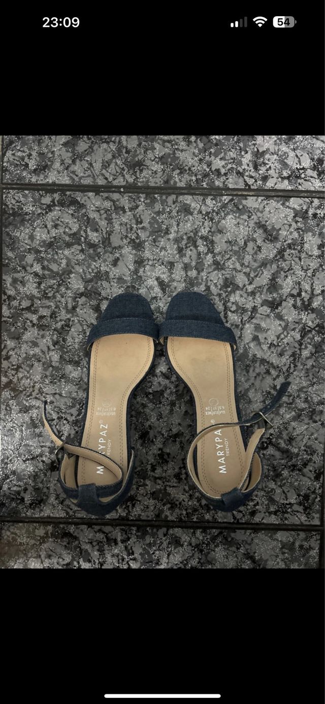 Zapatos de tacón denim