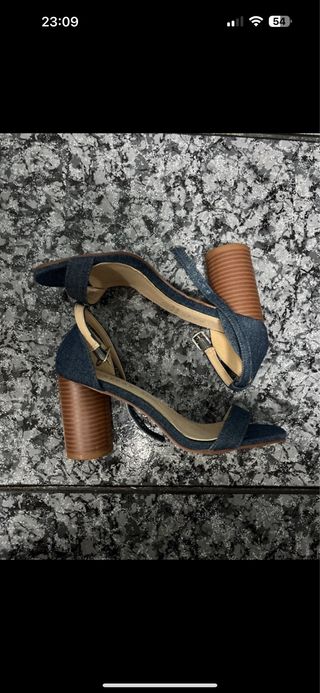 Zapatos de tacón denim