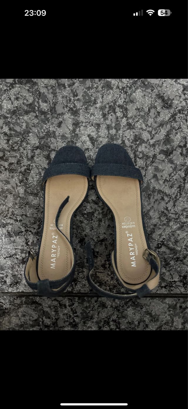 Zapatos de tacón denim