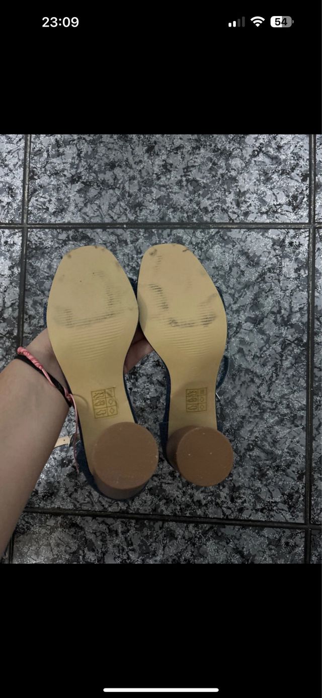 Zapatos de tacón denim