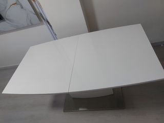 Mesa extensible lacada blanca