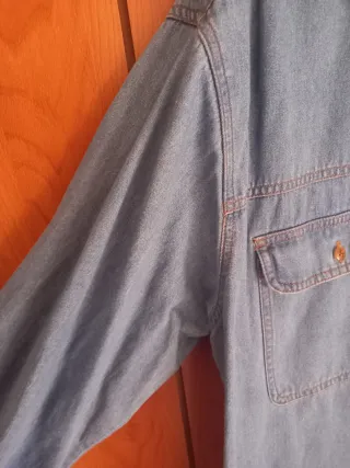 Camisa vaquera Traveller's Club azul hombre