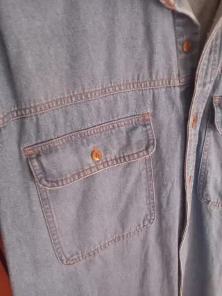 Camisa vaquera Traveller's Club azul hombre