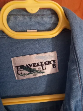 Camisa vaquera Traveller's Club azul hombre