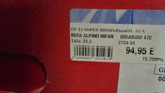 Botas de esquí talla 24,5 Nuevas a estrenar