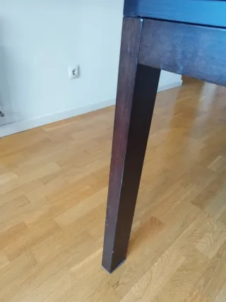 Mesa extensible madera y cristal 140/230cm