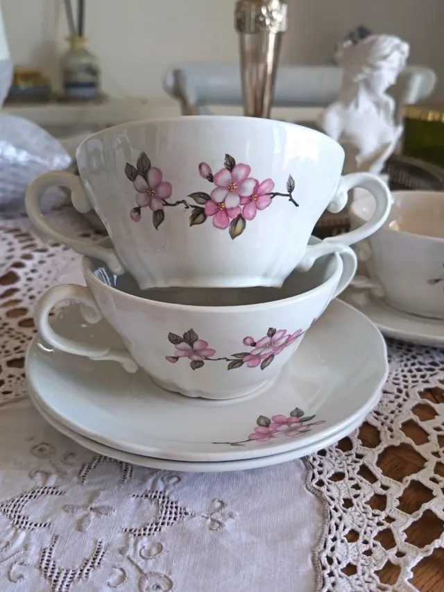 Set da consommè Richard Ginori 1940.