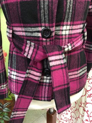 Chaquetón fucsia Telva Talla 38