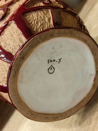 Vaso Egisto Fantechi ceramica sgraffito anni 50