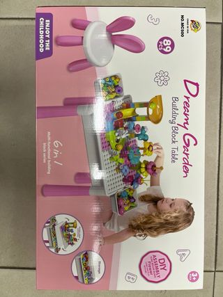 Mesa de Blocos de Construção legos com cadeira