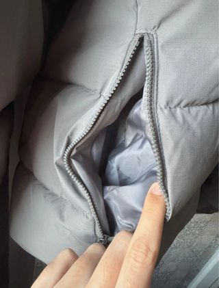 Chaquetón acolchado gris hombre