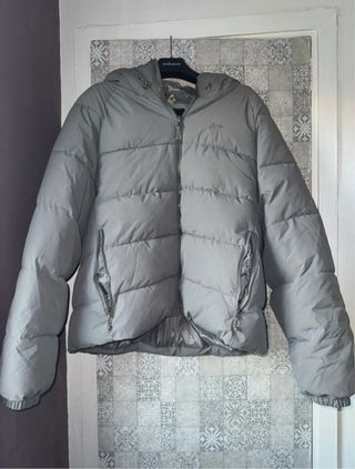 Chaquetón acolchado gris hombre