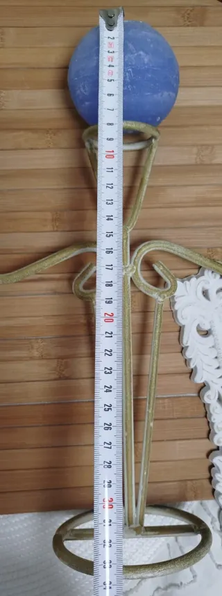 Candelabro forja dorado