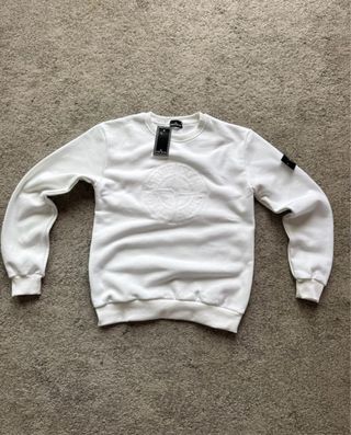 Sudadera Stone Island Blanca Talla M