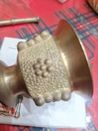 Mortaio e pestello in ottone