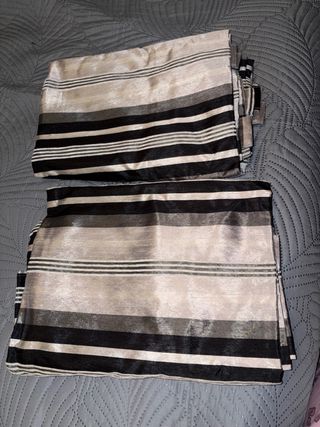 Tende in poliestere satinato a righe