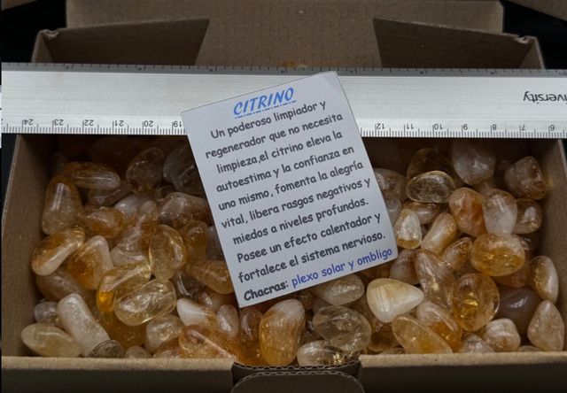 Cuarzo Citrino Lote 550g Mineral Rodado Pulido