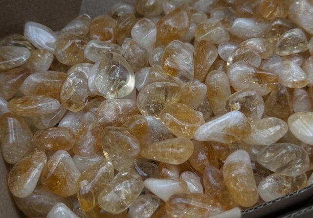 Cuarzo Citrino Lote 550g Mineral Rodado Pulido