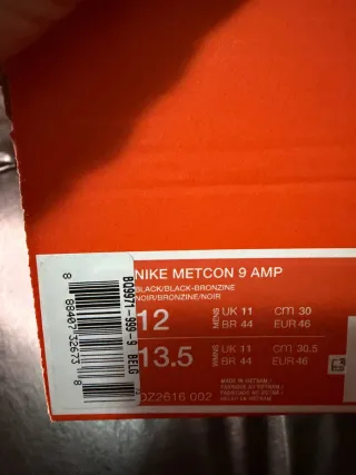 Nike Metcon 9 Crossfit AMP Scarpe Giallo Nero