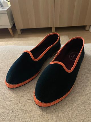 Flabelus verde azulado y Naranja Talla 37