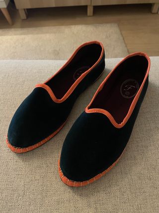 Flabelus verde azulado y Naranja Talla 37