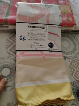 Tovaglia resinata antimacchia no stiro 12 posti