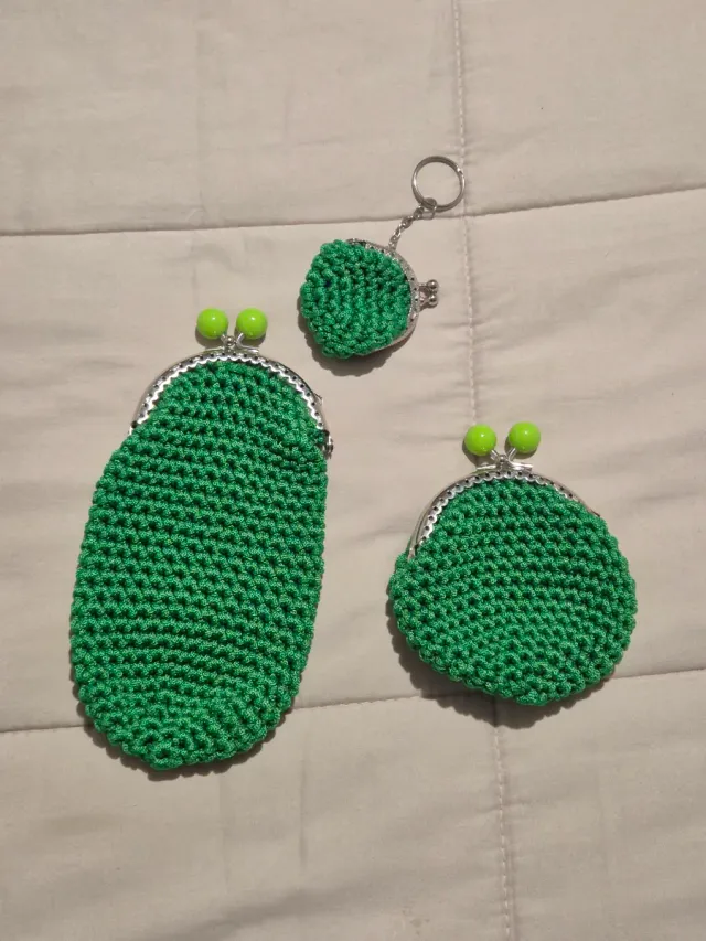 Pack 3 Monederos Ganchillo