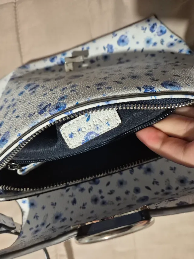 Bolso Parfois floral blanco y azul