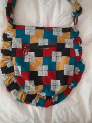 Bolso de invierno cuadros colores