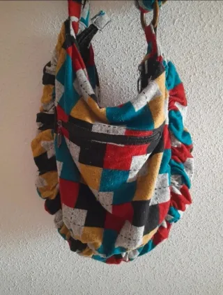 Bolso de invierno cuadros colores