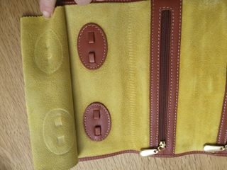 Joyero de viaje enrollable de piel