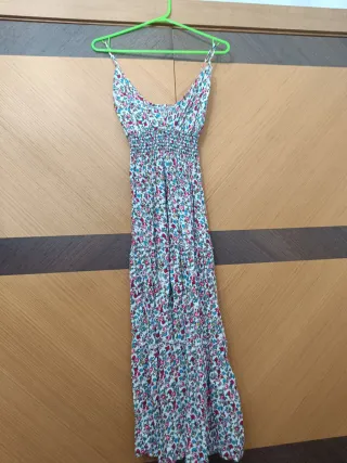 Vestido largo estampado floral