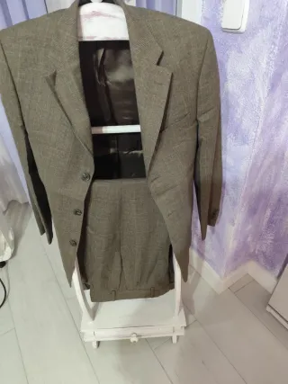 Traje Cortefiel Marrón Cuadros Caballero