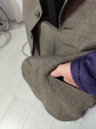 Traje Cortefiel Marrón Cuadros Caballero