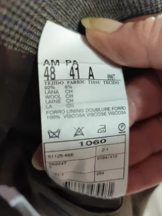 Traje Cortefiel Marrón Cuadros Caballero