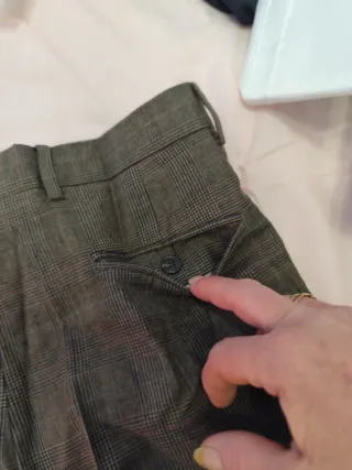 Traje Cortefiel Marrón Cuadros Caballero