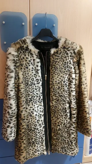 Cappotto Zara maculato beige e nero