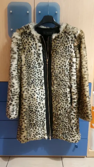 Cappotto Zara maculato beige e nero