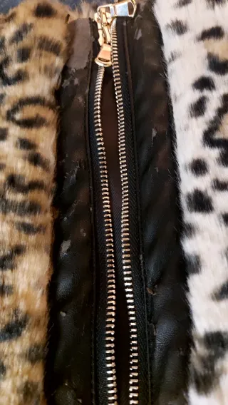 Cappotto Zara maculato beige e nero