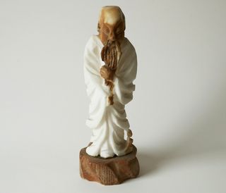 MONJE CHINO PIEDRA ALABASTRO VINTAGE AÑOS 60