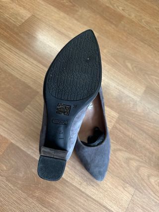 Zapatos urban MIMAO ante gris tacón ancho