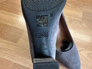 Zapatos urban MIMAO ante gris tacón ancho