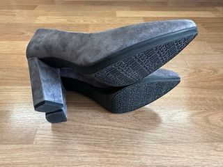 Zapatos urban MIMAO ante gris tacón ancho