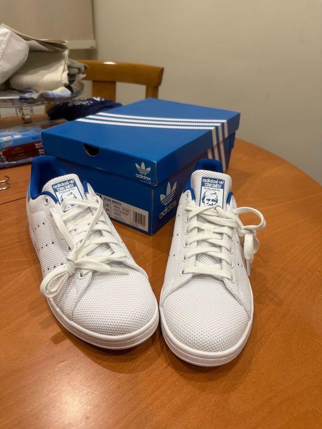 Zapatillas Adidas Stan Smith Blancas y Azules