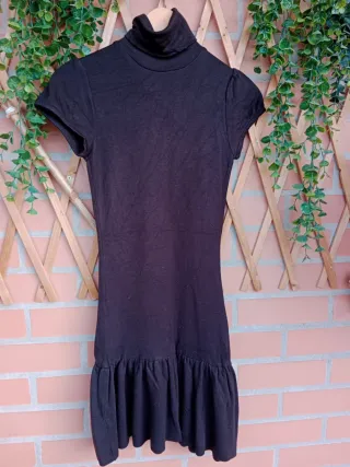 Vestido punto cuello alto mujer T. M