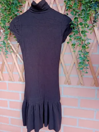 Vestido punto cuello alto mujer T. M
