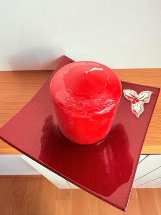 Piatto Natale Valenti&Co Vetro Murano Argento