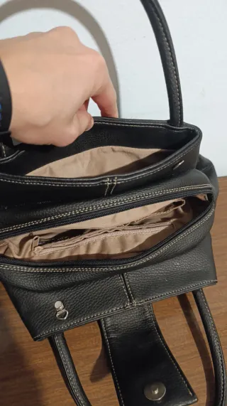 Bolso Pepe moll Negro Piel Texturizada